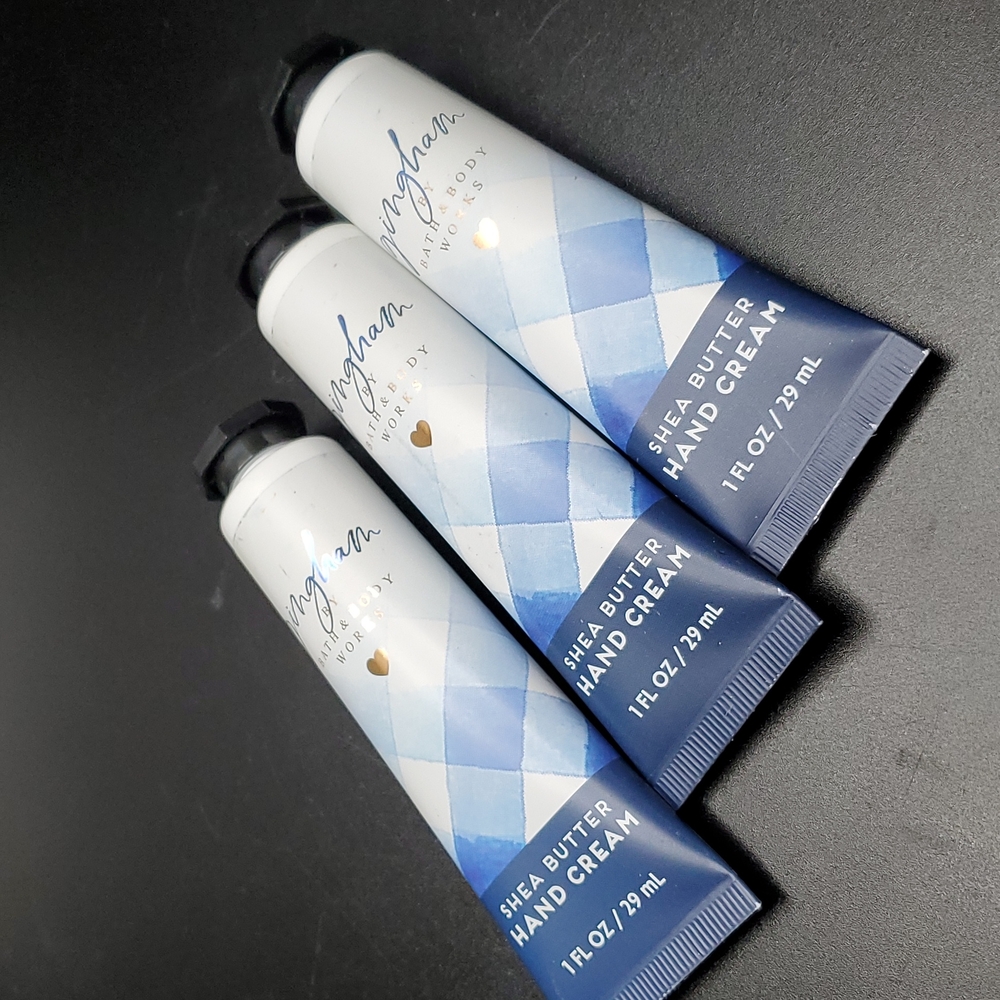 3pc Bath & Body Works Gingham Hand Cream- NEW!!